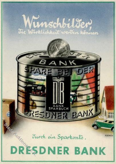 Werbung Dresdner Bank  I-II Publicite - Reclame