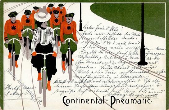 Continental Fahrrad Pneumatic I-II (Ecke Abgestossen) Cycles - Publicité