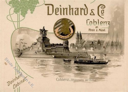 WEIN - Präge-Werbekarte DEINHARD & Co. - KOBLENZ I-II - Tentoonstellingen