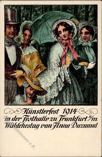 Künstlerfest Frankfurt (6000) Wäldchestag Von Anna Dazumal Künstlerkarte 1914 I-II - Theater