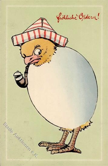 Ostern Küken Ei  1912 I-II Paques - Pasen