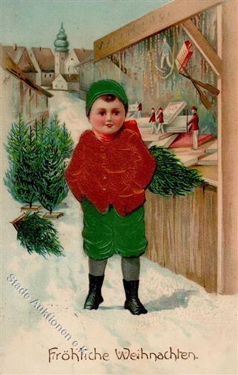 Weihnachten Kind  Prägedruck 1910 I- Noel - Andere & Zonder Classificatie