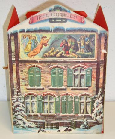 Weihnachten Weihnachtslicht Aufsteller Mit Fenstern (Rotpapier) Um 1930 Sehr Guter Zustand I-II Noel - Andere & Zonder Classificatie