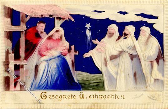 Krippe Weihnachten  Prägedruck 1901 I-II Noel - Andere & Zonder Classificatie