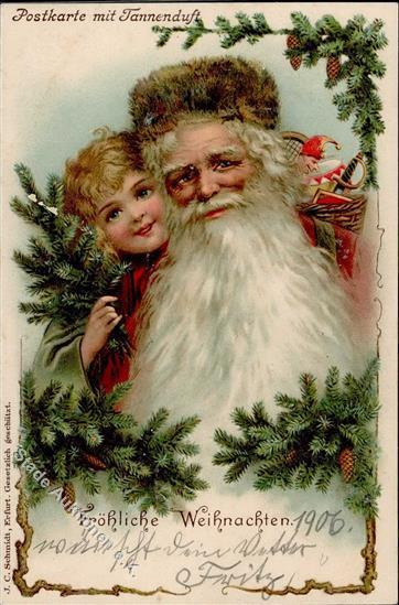 Weihnachtsmann Kind Spielzeug  1906 I-II Pere Noel Jouet - Andere & Zonder Classificatie