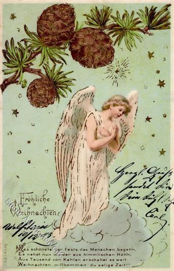 Engel Weihnachten  Prägedruck 1903 I-II Noel Ange - Engelen