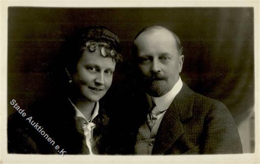 Adel Leopold IV Zur Lippe Mit Frau Anna Prinzessin Zu Ysenburg-Bündingen Foto-Karte I-II - Koninklijke Families