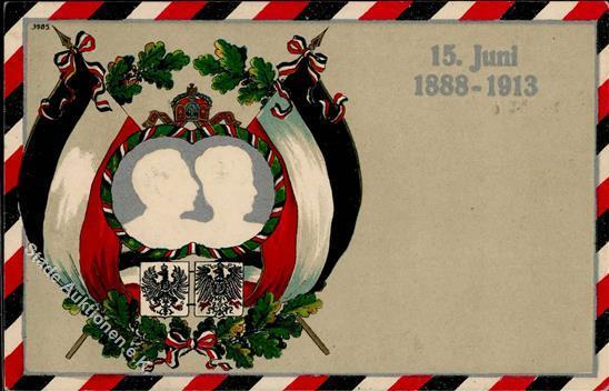 KAISER WILHELM II - Regierungsjubiläum 1913 - Prägekarte I-II - Koninklijke Families