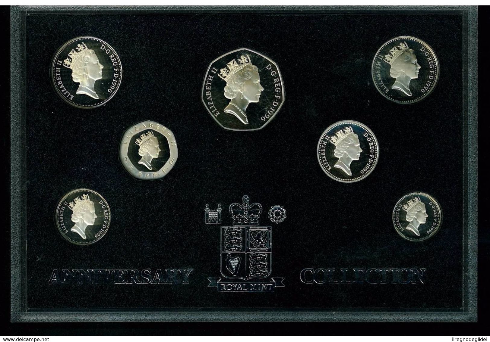 GRAN BRETAGNA - GREAT BRITAIN - YEAR 1996 MINT SET CELEBRATING THE ANNIVERSAY COLLECTION - SILVER PROOF - Mint Sets & Proof Sets