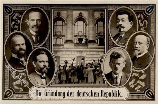 Politik Die Gründung Der Deutschen Republik Foto AK I- - Evenementen