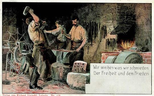 ARBEITERBEWEGUNG - Lipinski 138 - Schmied - Freiheit - Frieden I-II - Geschiedenis