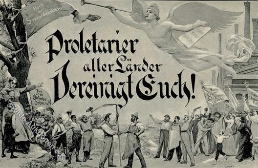 Hoch Die SOZIALDEMOKRATIE - Proletarier Aller Länder Vereinigt Euch! - Mai-Postkarte Verlag Vorwärts I - Geschiedenis