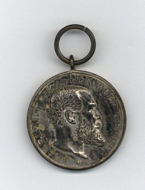 WK I Orden Medaille Silber Wilhelm II König Von Württemberg I-II - Oorlog 1914-18
