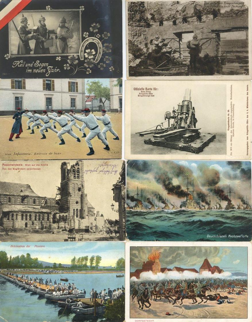 WK I Partie Mit über 90 Ansichtskarten I-II - Guerre 1914-18