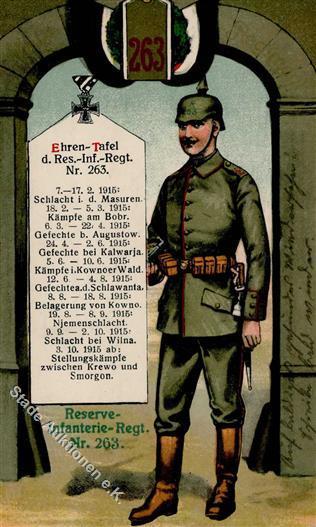 Regiment Nr. 263 Res. Inf. Regt. Ehrentafel 1917 I-II - Regimenten