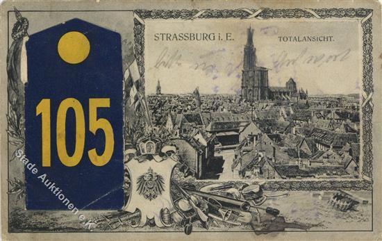 Regiment Strasbourg (67000) Frankreich Nr. 105  Klapp AK I-II - Regimenten