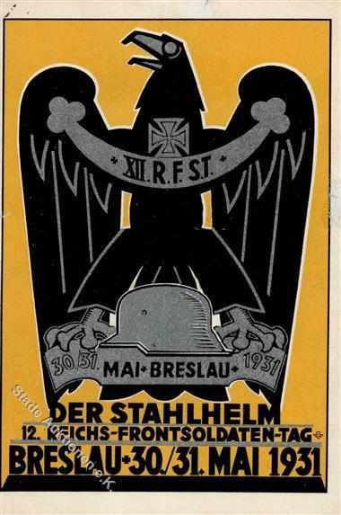 Zwischenkriegszeit Breslau Der Stahlhelm Propaganda Künstler-Karte I-II - Andere & Zonder Classificatie