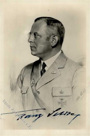 Zwischenkriegszeit Franz Seldte Gründer Der Stahlhelm Mit Orign. Unterschrift Foto-Karte I-II - Autres & Non Classés