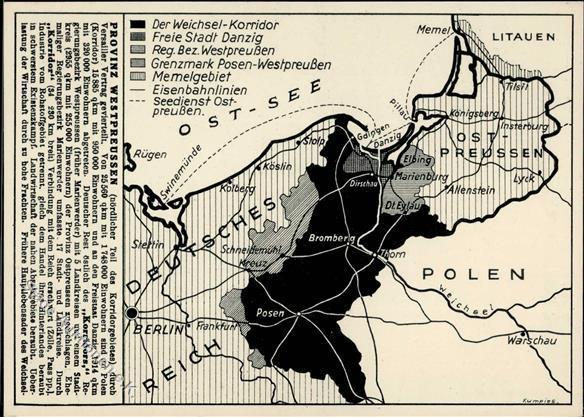 NS-LANDKARTE WK II - Provinz WESTPREUSSEN I - War 1939-45