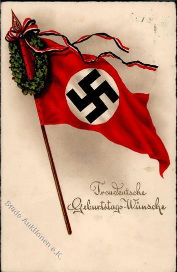 FAHNE/STANDARTE WK II - Treudeutsche Geburtstags-Wünsche 1933 I-II - Oorlog 1939-45