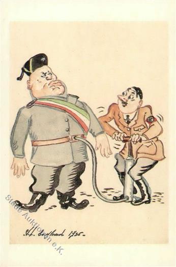 Propaganda WK II  - ANTI-Propaganda  MUSSOLINI-HITLER I - Oorlog 1939-45