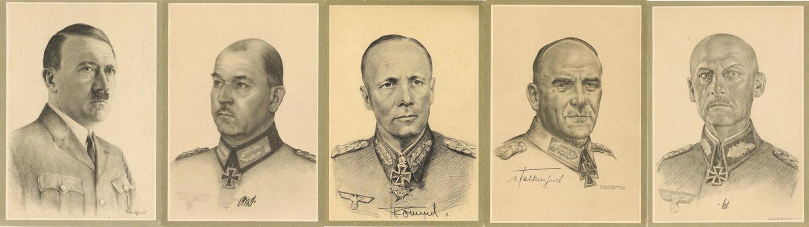 Propaganda WK II Der Führer Und Seine Generale Lot Mit 27 Ansichtskarten I-II - Oorlog 1939-45