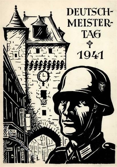 Propaganda WK II Deutschmeistertag Künstler-Karte I-II - Oorlog 1939-45