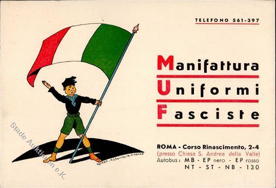 Propaganda WK II ITALIEN - FASCHISTISCHE UNIFORMEN ROM (keine Ak) I-II - Oorlog 1939-45