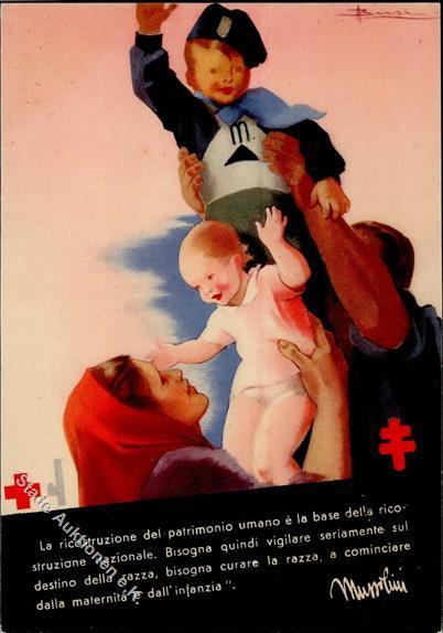 Propaganda WK II ITALIEN - ROTES KREUZ Sign. Künstlerkarte I - Oorlog 1939-45