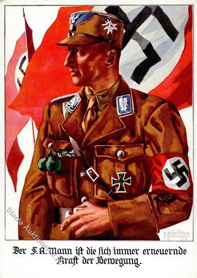 Propaganda WK II SA Mann Sign. Diebitsch, C. Künstler-Karte I-II - Oorlog 1939-45