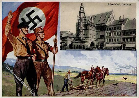 Propaganda WK II Schweinfurt (8720) Deutsches Land I-II (Stauchung) - Oorlog 1939-45