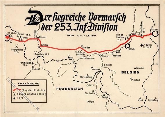 Propaganda WK II WK II Der Siegreiche Vormarsch Der 253 Inf. Division I-II - Oorlog 1939-45