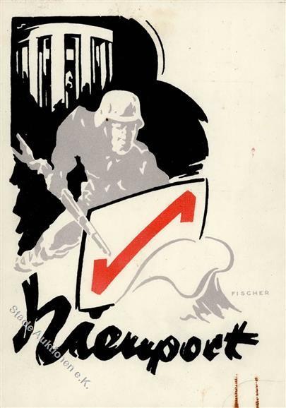 Propaganda WK II WK II Niemport Sign. Fischer I-II (fleckig) - Oorlog 1939-45