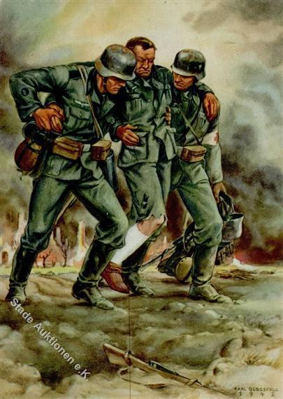Propaganda WK II WK II Sanitätssoldaten Sign. Bloßfeld, K.  Künstlerkarte I-II - Oorlog 1939-45