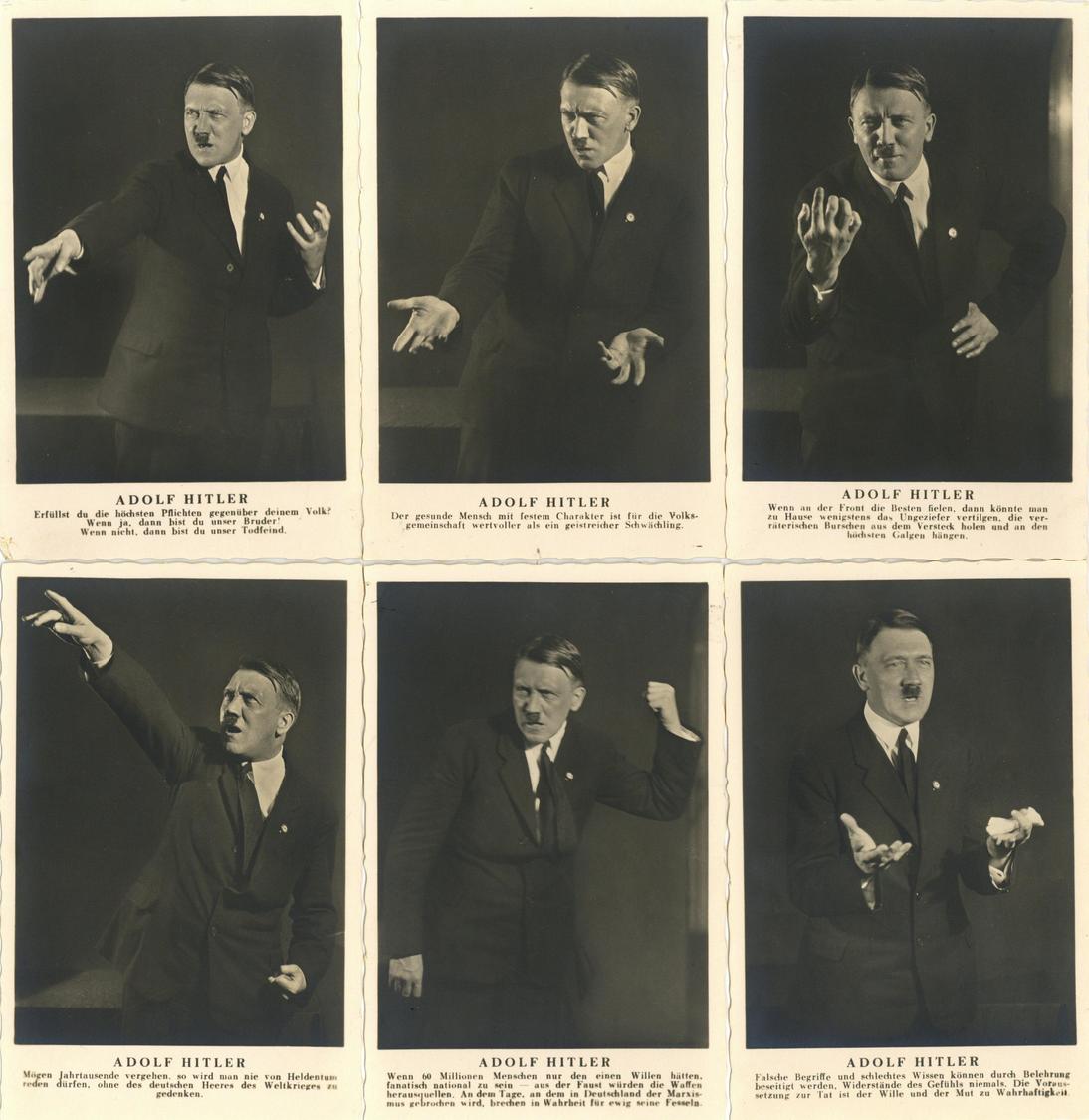 Hitler Eine Rede Haltend 6'er Studie PH Foto-Karten I- - Oorlog 1939-45