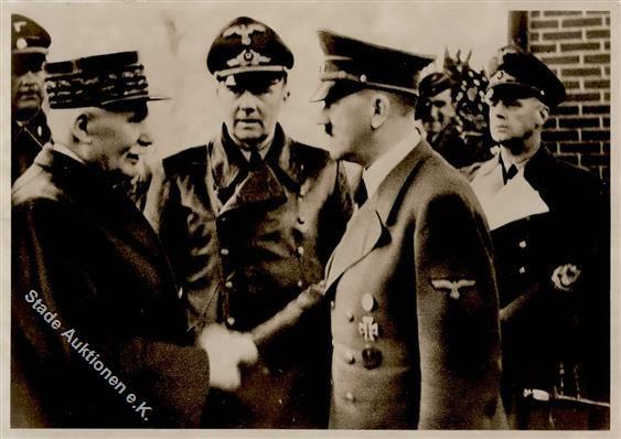 Hitler Marschall Petain PH WK II    Foto AK I-II - Oorlog 1939-45