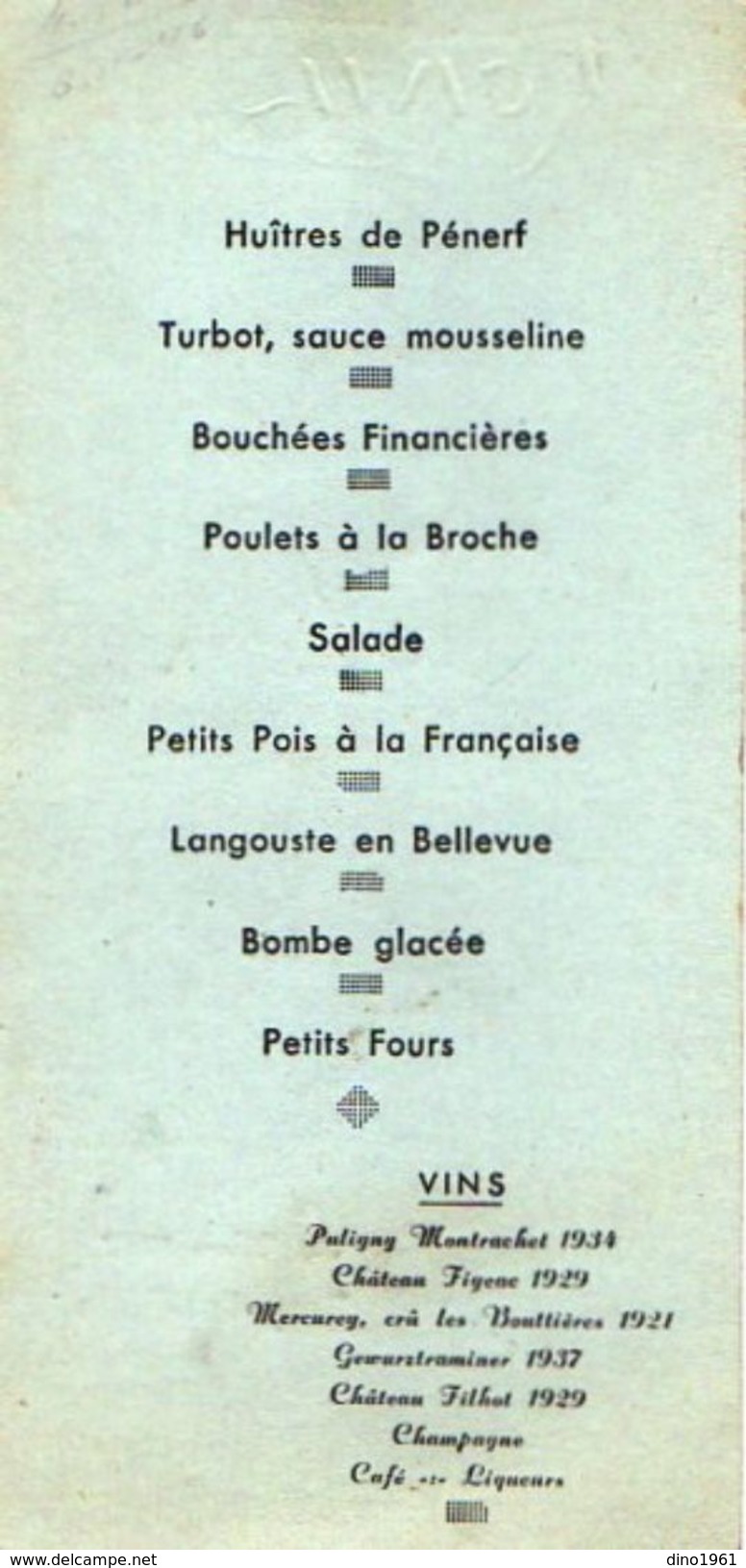 VP11.145 - Ancien Menu De 1947 - Mariage Famille LE DUIGOU X ALLO - Menu