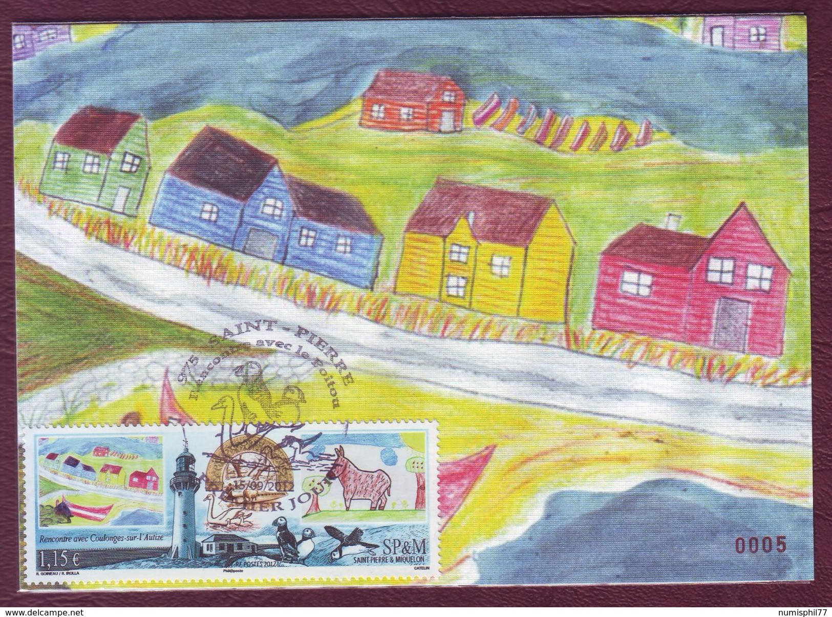 Carte Postale Philatélique - SAINT PIERRE ET MIQUELON - Rencontre Avec Le Poitou - 2012 - Covers & Documents