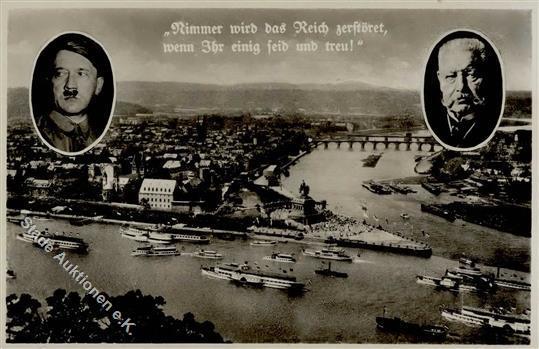 HITLER WK II - Und Hindenburg Am Deutschen Eck KOBLENZ I - Guerra 1939-45