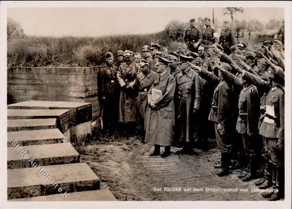 Hitler WK II Ehrenfriedhof Von Langemarck Foto AK I-II - Guerra 1939-45