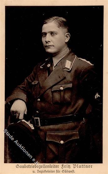 WK II Gaubetriebszellenleiter Fritz Plattner I-II - Oorlog 1939-45