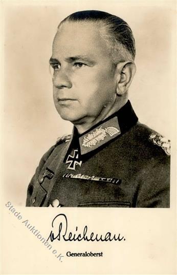 Ritterkreuzträger Generaloberst V. REICHENAU WK II - I-II - Oorlog 1939-45