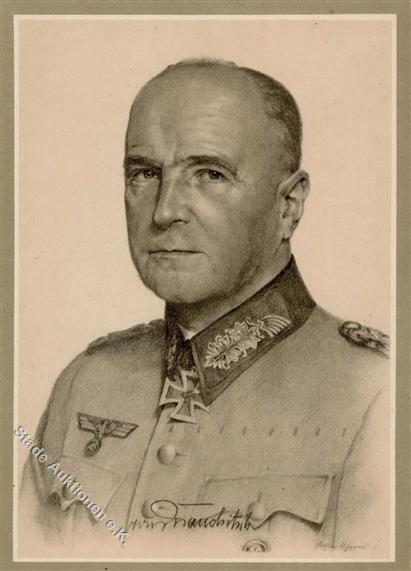 Ritterkreuzträger WK II Brauchitsch Von, Generalfeldmarschall Künstlerkarte I-II - Guerre 1939-45