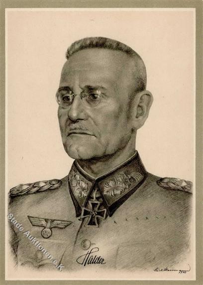 Ritterkreuzträger WK II Halder Generaloberst Künstlerkarte I-II - Oorlog 1939-45