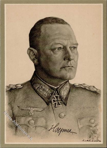 Ritterkreuzträger WK II Hoepner Generaloberst Künstlerkarte I-II - Oorlog 1939-45