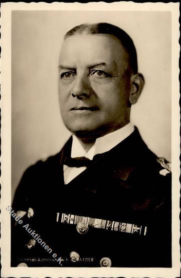 Ritterkreuzträger WK II Raeder Dr. General Admiral Foto AK I-II - Oorlog 1939-45