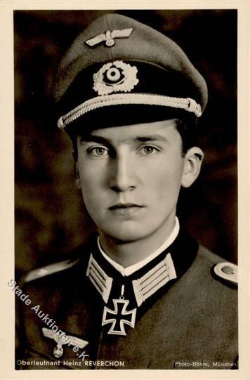 Ritterkreuzträger WK II Reverchon, Heinz Oberleutnant PH R 144 Foto AK I-II - Oorlog 1939-45