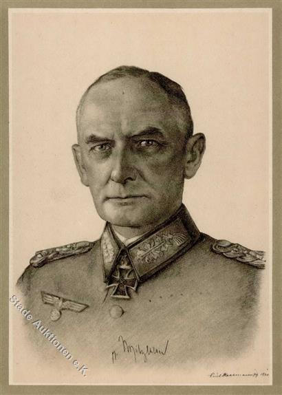 Ritterkreuzträger WK II Witzleben Von, Generalfeldmarschall Künstlerkarte I-II - Oorlog 1939-45