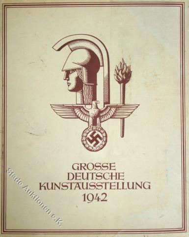 HDK 1942 Kunstmappe Mit 16 Gemälde Und 4 Plastiken Mehrfarbenbuchdruck Reproduktionen Verlag Heinrich Hoffmann I-II (alt - Oorlog 1939-45
