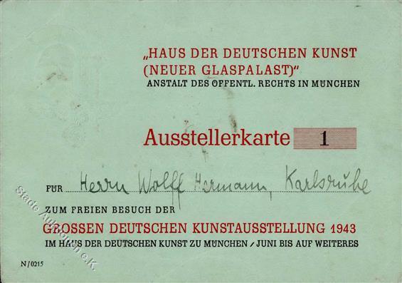 HDK Ausstellerkarte I-II (Eckbug, Keine AK) - Guerra 1939-45